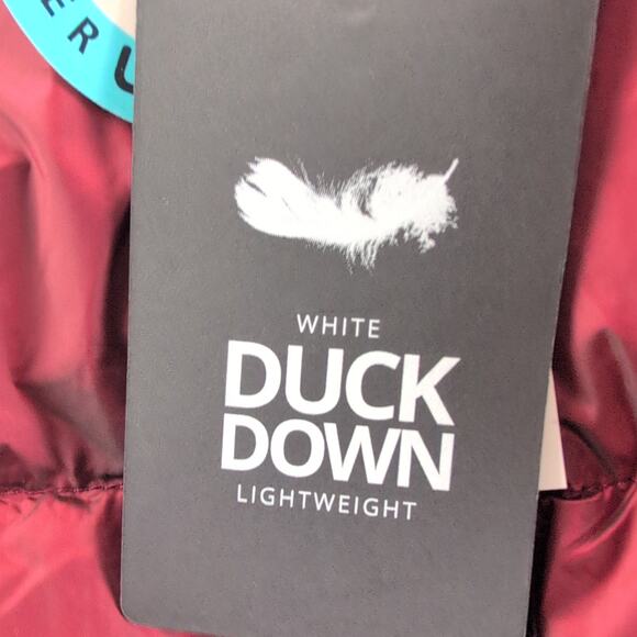 L'ATELIER NWT & Accessory Pouch Duck Down Puffer Vest Garnet Red Women's XL - Picture 3 of 12